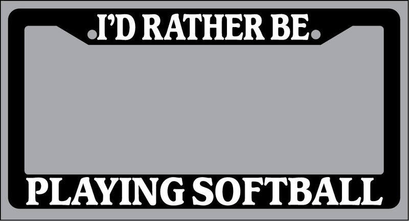 Black License Plate Frame "I&