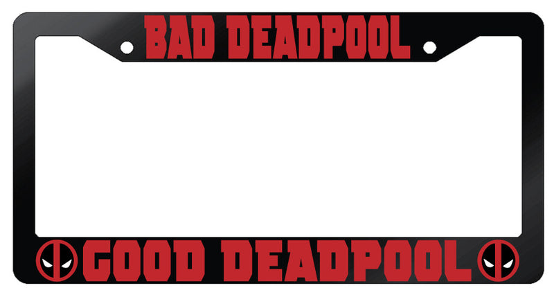 Bad For Deadpool Good For Deadpool Design 2A Glossy Black License Frame Auto For Deadpool  Mod-GRAPH9856236-7362