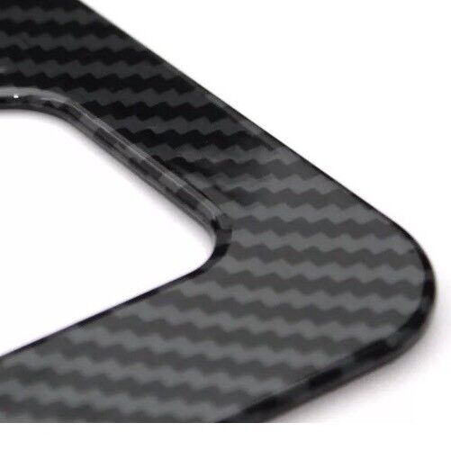 Carbon Fiber Plastic License Plate Frame -Quality Black Standard Fit