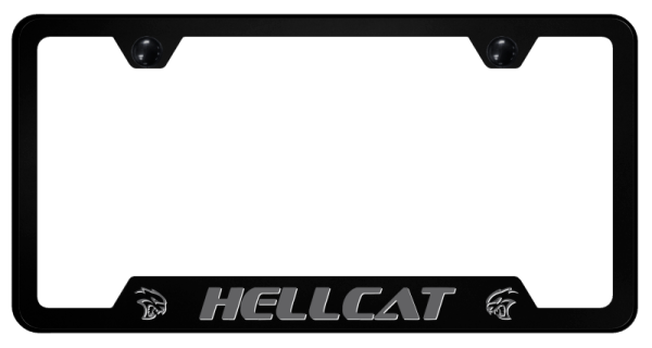 Hellcat Stealth Ghost Polycarbonate Notch License Plate Frame Official Licensed