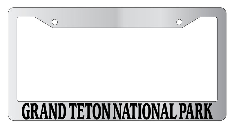 Chrome License Plate Frame Grand Teton National Park Auto Accessory 1320  Mod-GRAPH9856236-4494