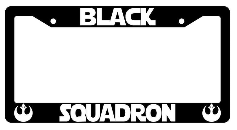 Black Squadron Black Plastic License Plate Frame SW  Mod-GRAPH9856236-2017