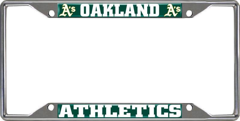 MLB Oakland Athletics Chrome Metal License Plate Frame