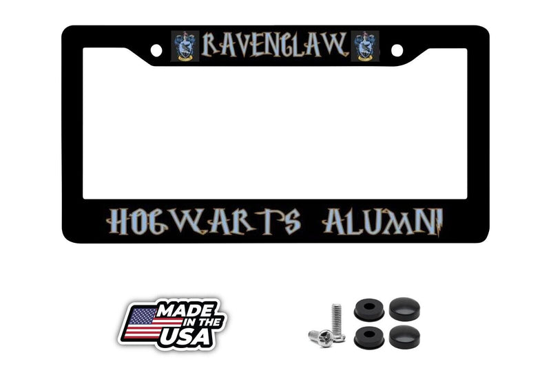 HARRY POTTER FANS! "RAVENCLAW/HOGWARTS ALUMNI" BLACK LICENSE PLATE FRAME