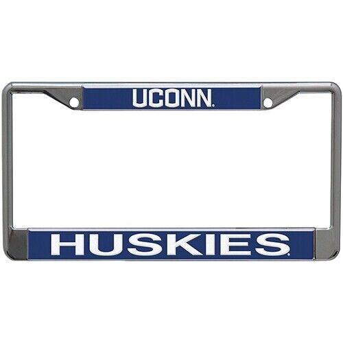 NCAA Uconn Huskies Metal  Inlaid Acrylic License Plate Frame