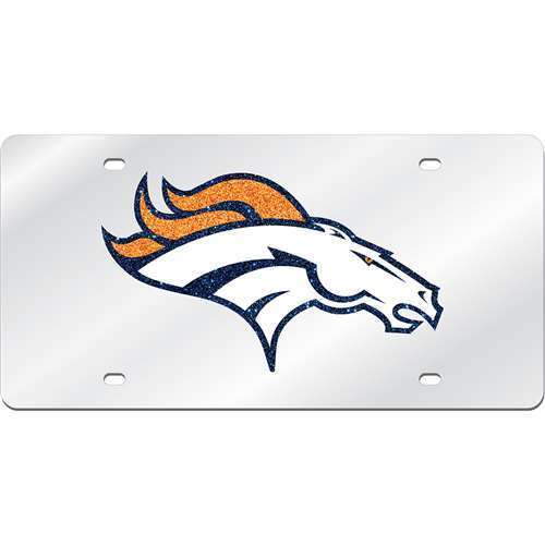 NFL Denver Broncos Logo Mirrored License Plate