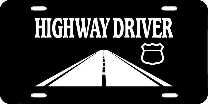 Highway Driver Black Vanity License Plate Mod-GRAPH9856236-7728