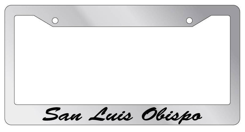 Chrome METAL License Plate Frame San Luis Obispo Cursive Auto Accessory 2648  Mod-GRAPH9856236-8896