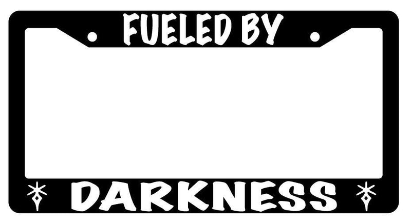 Fueled By Darkness (Dark Knight) Black Plastic License Plate Frame FFXIV  Mod-GRAPH9856236-513