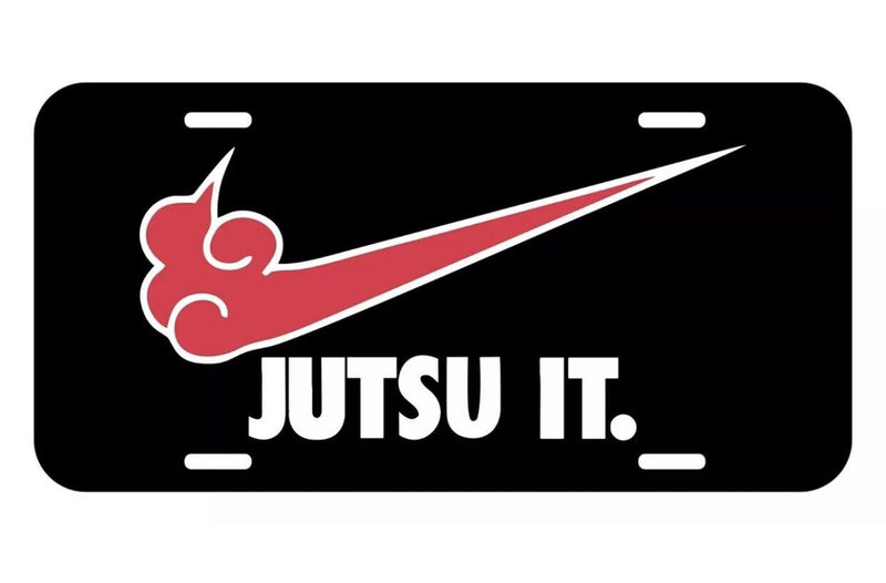 Jutsu It Black Naruto novelty license plate holder