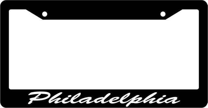 Black License Plate Frame CURSIVE Philadelphia Auto Accessory Novelty 2512  Mod-GRAPH9856236-2390