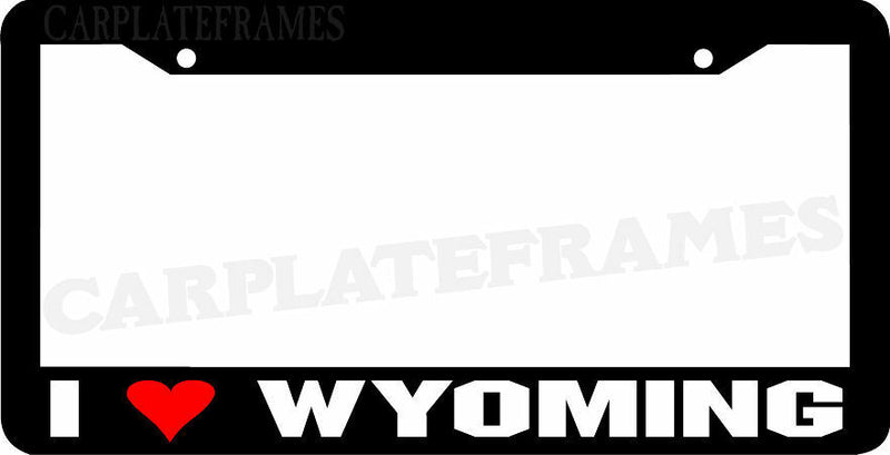 I LOVE Wyoming License Plate Frame