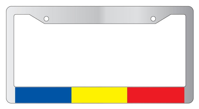 Romania Chrome METAL License Plate Frame World Flags  Mod-GRAPH9856236-7818