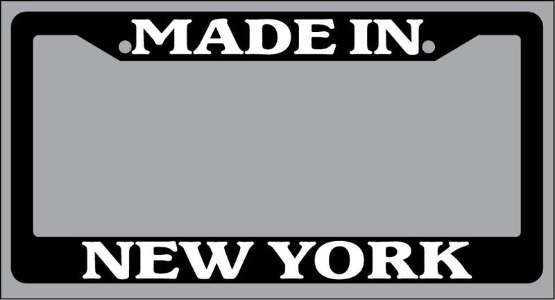 Black License Plate Frame "Made in New York" Auto Accessory Novelty 2414  Mod-GRAPH9856236-2974