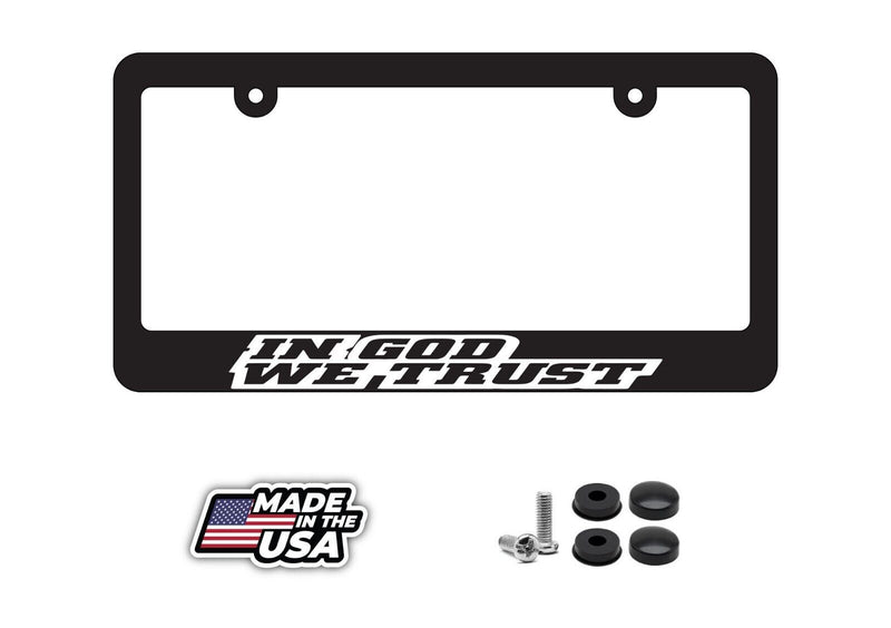 In God We Trust JDM License Plate Frame - Black Frame