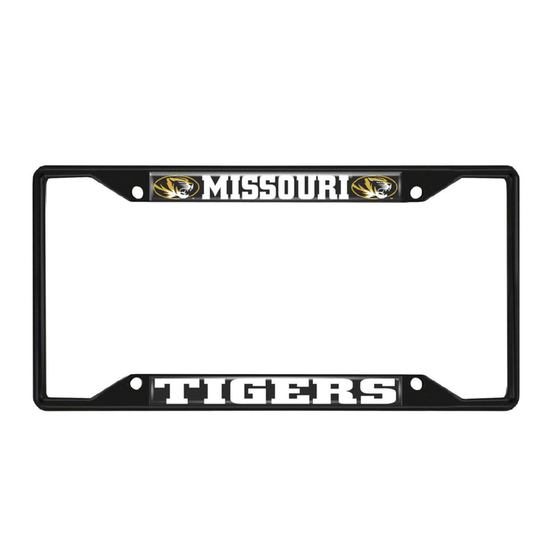 NCAA Missouri Tigers Black Metal License Plate Frame