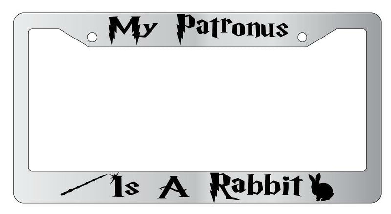 My Patronus Is A Rabbit Chrome METAL License Plate Frame For Harry Potter  Mod-GRAPH9856236-10198