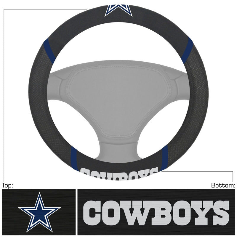 NFL Dallas Cowboys Embroidered Steering Wheel Cover  842989050320