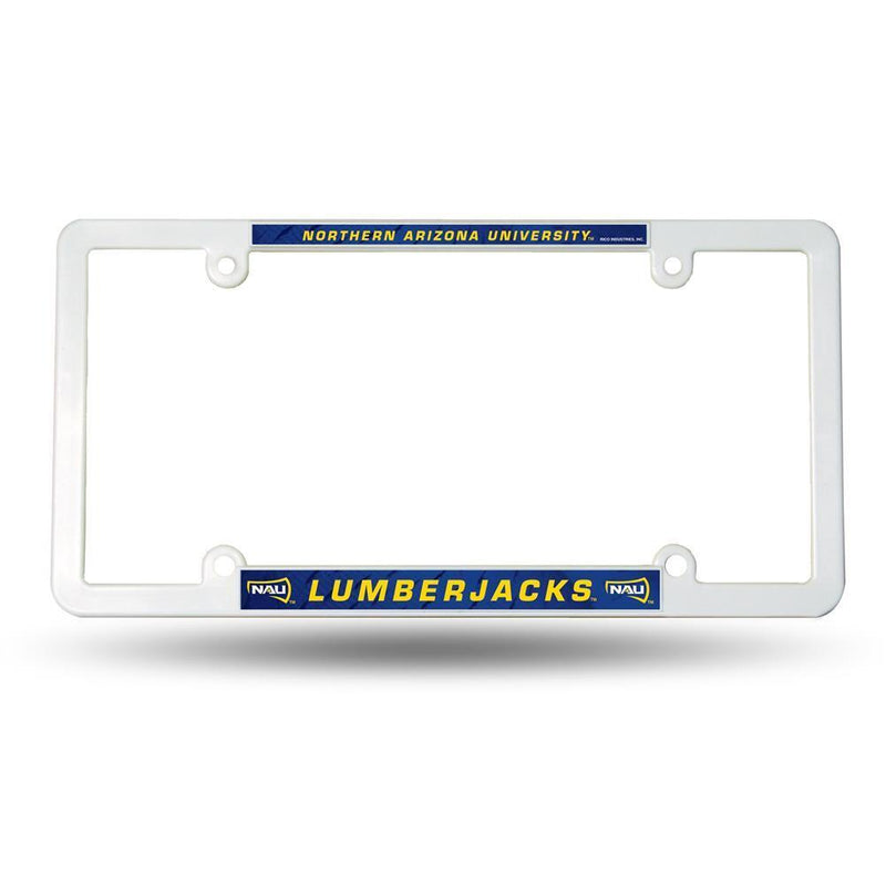 NCAA Northern Arizona Lumberjacks White Plastic License Plate Frame