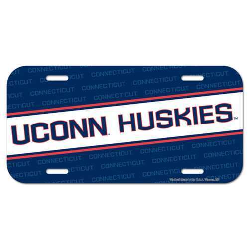 NCAA UConn Huskies Plastic License Plate - UConn Huskies