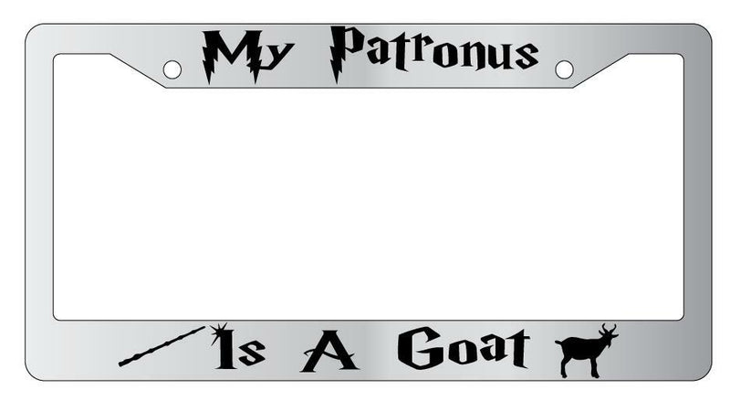 My Patronus Is A Goat Chrome METAL License Plate Frame For Harry Potter  Mod-GRAPH9856236-10058