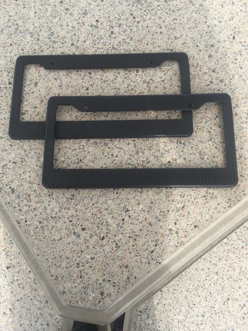 2 x JDM CARBON FIBER PAINTED LICENSE PLATE FRAME US/CANADA SIZE COVER FRONT/REAR