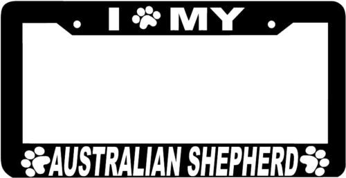Australian Shepherd Dog paw print License Plate Frame