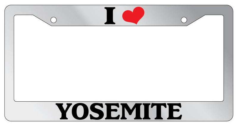 Chrome License Plate Frame I Heart Yosemite Auto Accessory Novelty  Mod-GRAPH9856236-5474