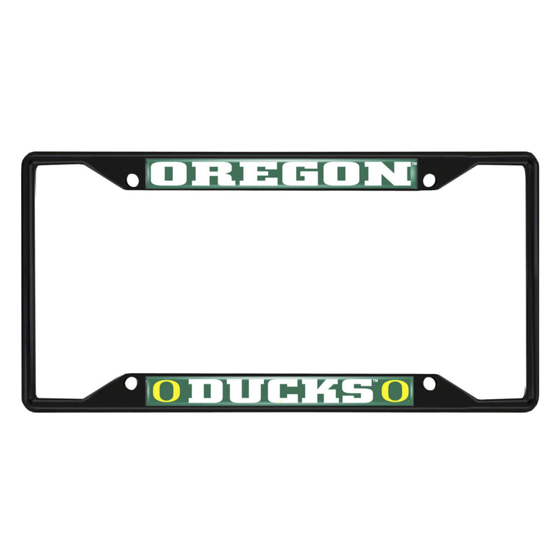 NCAA Oregon Ducks Black Metal License Plate Frame