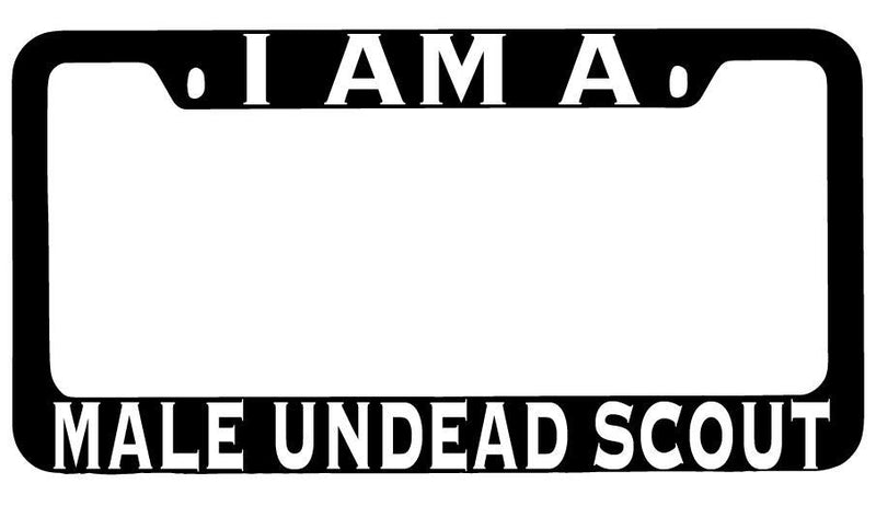 I Am A Male Undead Scout Black METAL License Plate Frame RPG  Mod-GRAPH9856236-8527