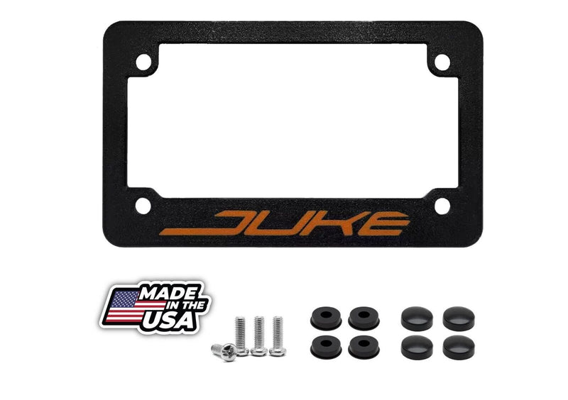 For KTM Duke Sleek Textured Motorcycle License Plate Frame Orange (ALL YEARS)