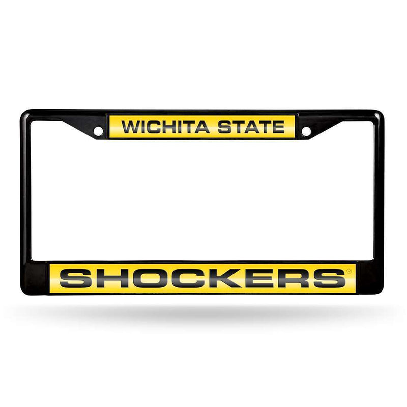 NCAA Wichita State Shockers Inlaid Acrylic Black License Plate Frame