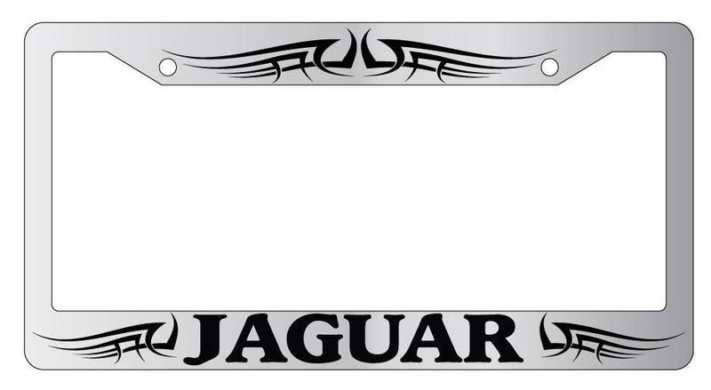 Chrome License Plate Frame JAGUAR TRIBAL 