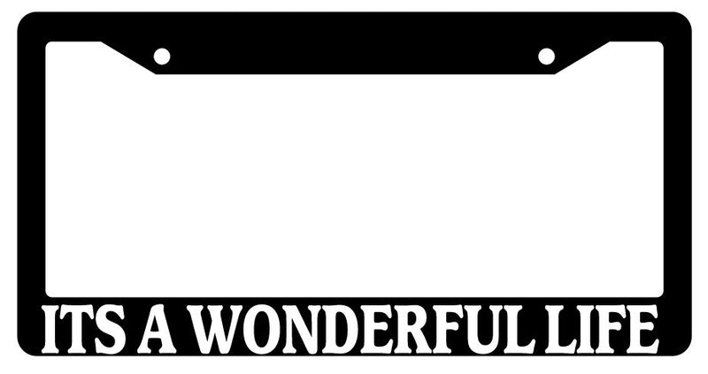 Black License Plate Frame "It&