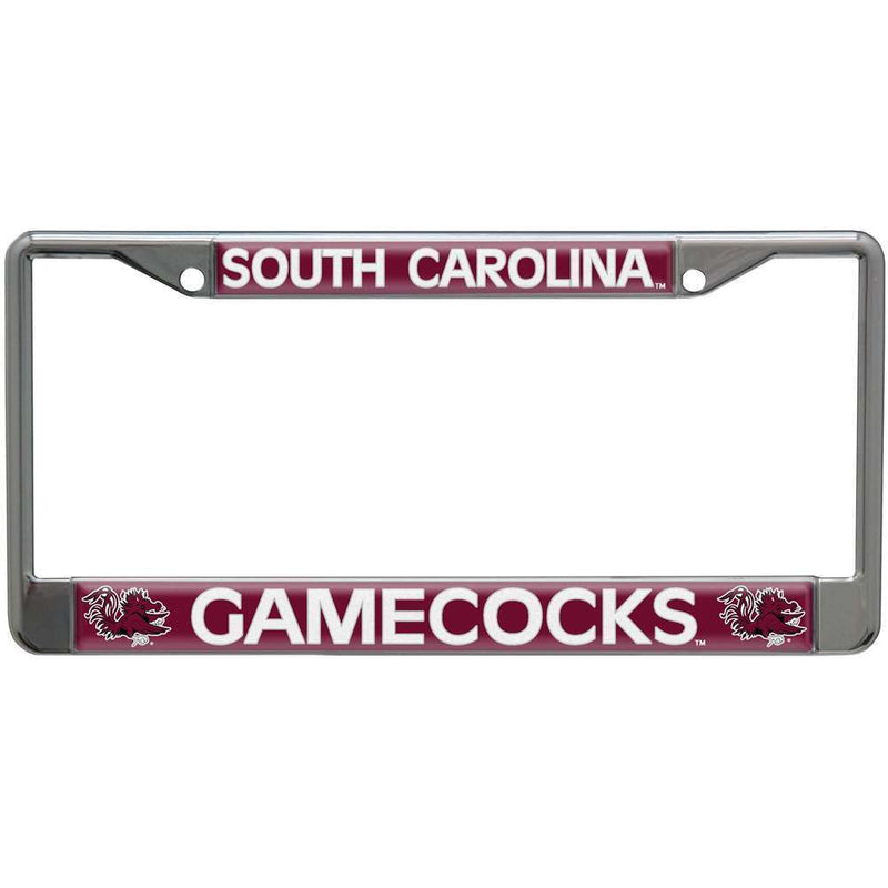 NCAA South Carolina Gamecocks Metal License Plate Frame w/Domed Acrylic