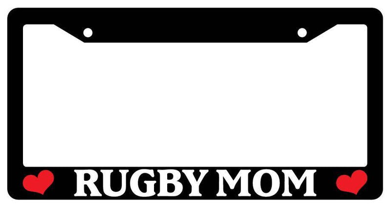 Black License Plate Frame RUGBY MOM Auto Accessory Novelty  Mod-GRAPH9856236-1965