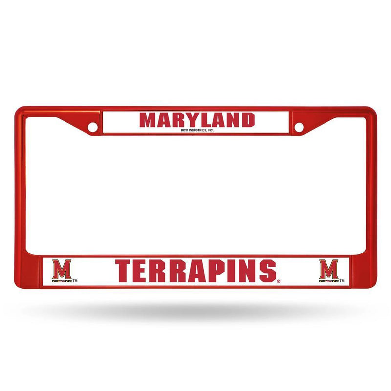 NCAA Maryland Terrapins Team Color Chrome License Plate Frame