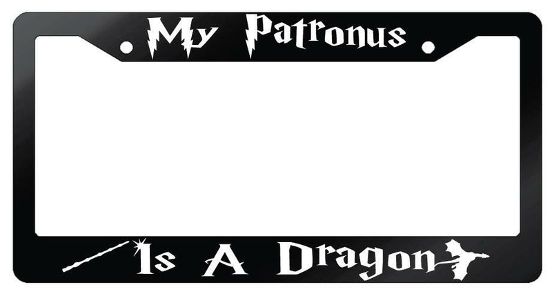 My Patronus Is A Dragon Glossy Black Plastic Licensee Frame For Harry Potter  Mod-GRAPH9856236-7114