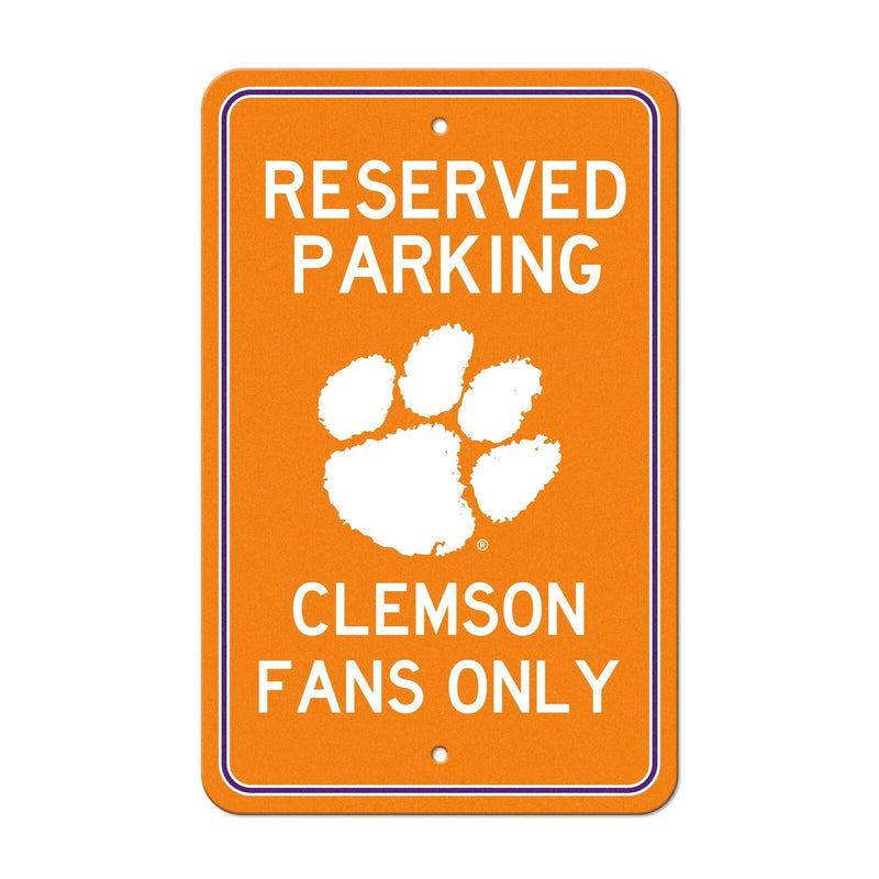 NCAA Clemson Tigers Reserved Parking Sign Large Decor 12"x 18"