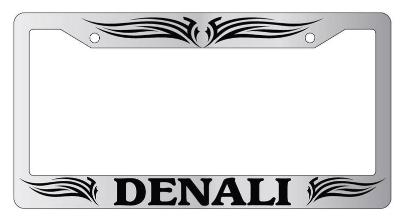Chrome License Plate Frame Denali Tribal Design 1 Auto Accessory 1983  Mod-GRAPH9856236-6865