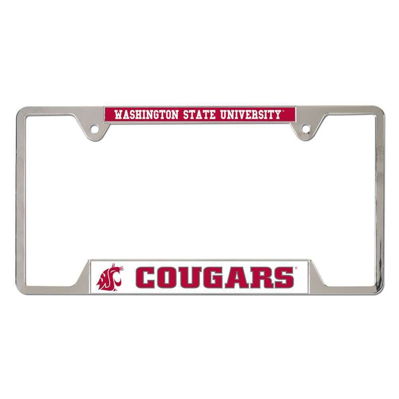 NCAA Washington State Cougars Metal Chrome License Plate Frame