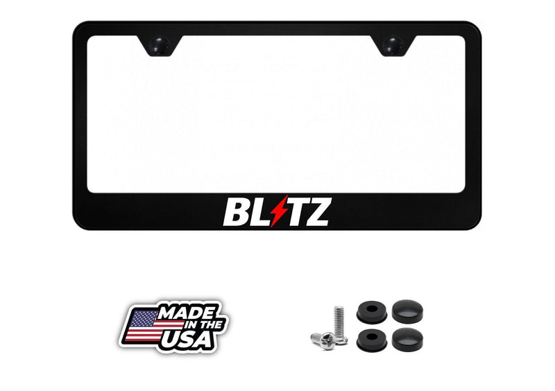 BLITZ RED LIGHTENING License Plate Frame ; Reflective ; Street Racing ; NEW
