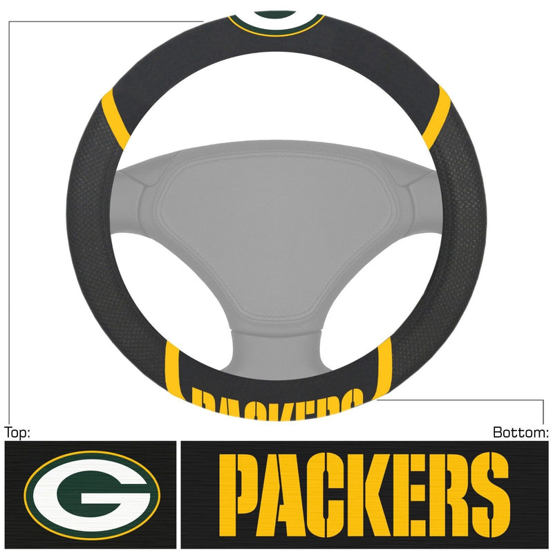 NFL Green Bay Packers Embroidered Steering Wheel Cover