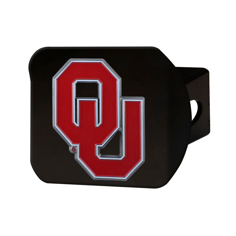 NCAA Oklahoma Sooners 3D Color on Black Metal Hitch Cover