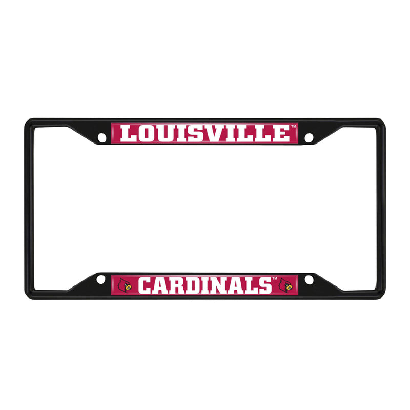 NCAA Louisville Cardinals Black Metal License Plate Frame