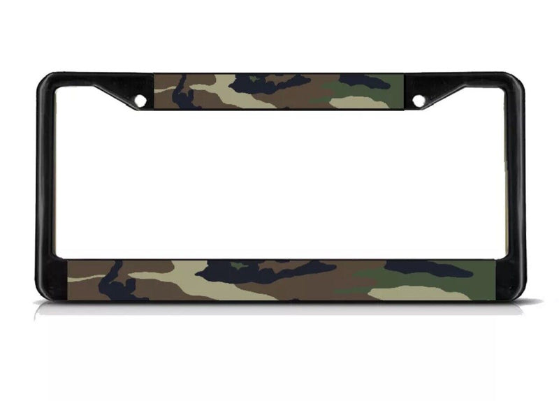 CAMO Black Heavy Duty Metal License Plate Frame