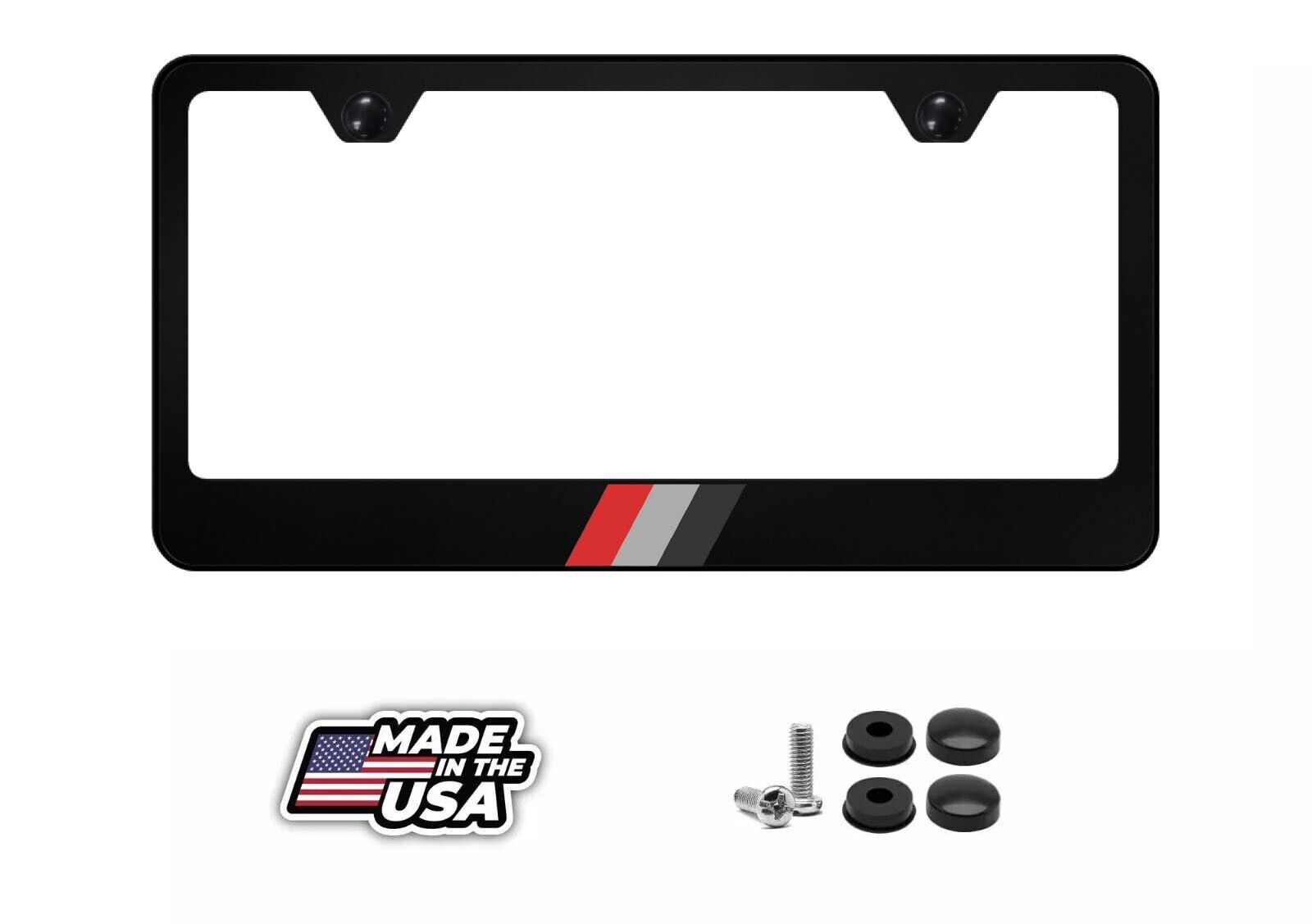 thumbnail image 2 of BLVD Audi Sport Retro Flag Stainless Steel License Plate Frame – Black 2 of 5