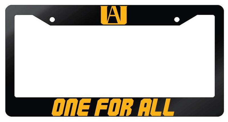 One For All Glossy Black Plastic License Plate Frame My Hero Academia  Mod-GRAPH9856236-7507