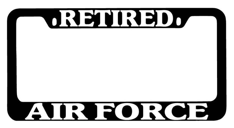 Black METAL License Plate Frame Retired Air Force Auto Accessory  Mod-GRAPH9856236-9321