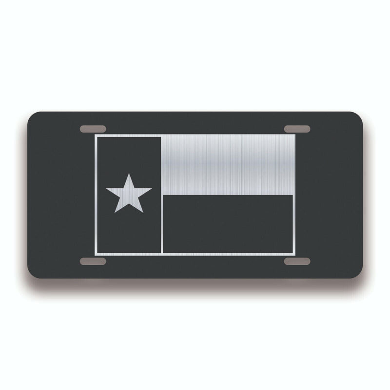 Texas Flag License Plate Tag Vanity Front Aluminum 6 Inches By 12 Inches
